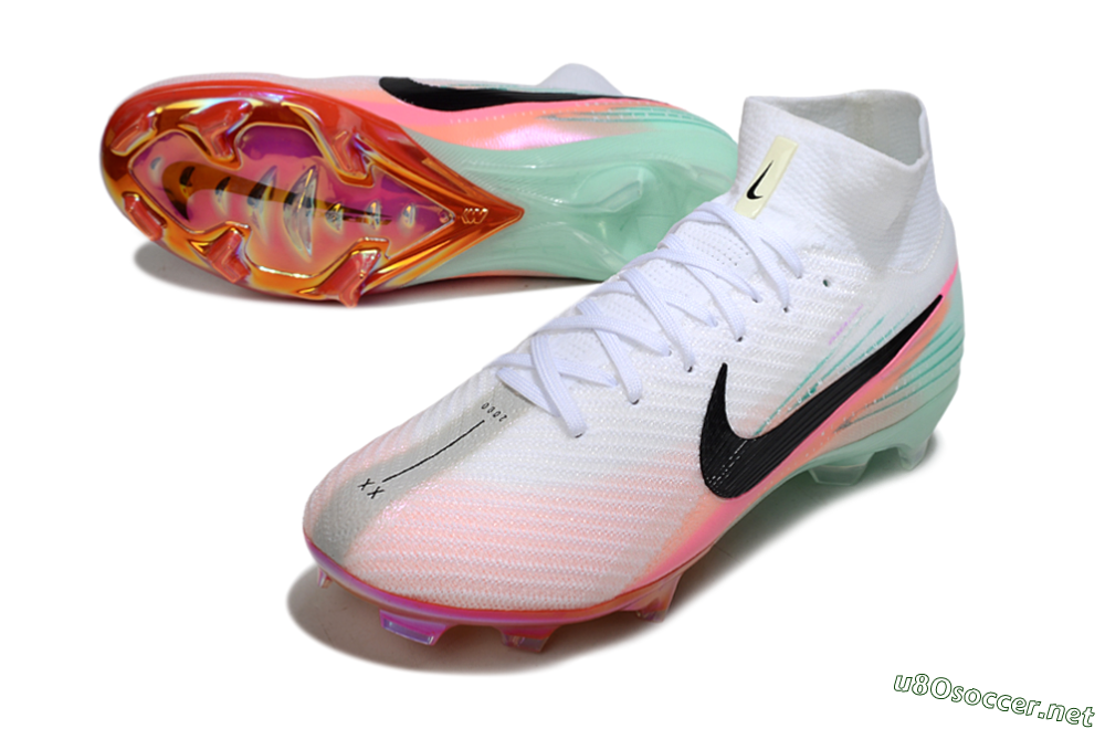 Unisex Nike Air Zoom Mercurial Superfly 10 Elite FG Football Boots - White/Pink/Black 3