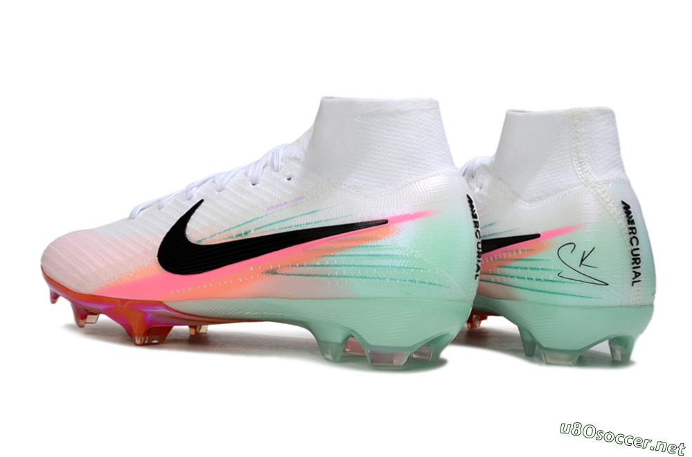 Unisex Nike Air Zoom Mercurial Superfly 10 Elite FG Football Boots - White/Pink/Black 4
