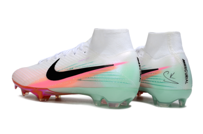 Unisex Nike Air Zoom Mercurial Superfly 10 Elite FG Football Boots - White/Pink/Black