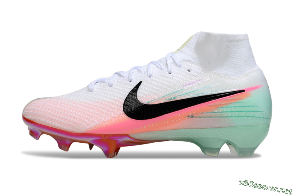 Unisex Nike Air Zoom Mercurial Superfly 10 Elite FG Football Boots - White/Pink/Black 0