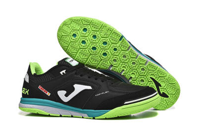 Men's Joma Top Flex IC Football Shoes - Black/White/Yellow