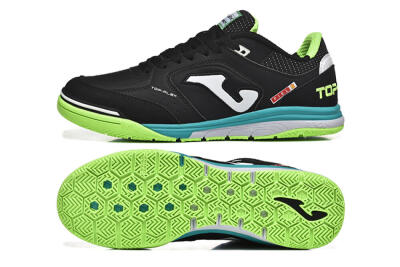 Men's Joma Top Flex IC Football Shoes - Black/White/Yellow