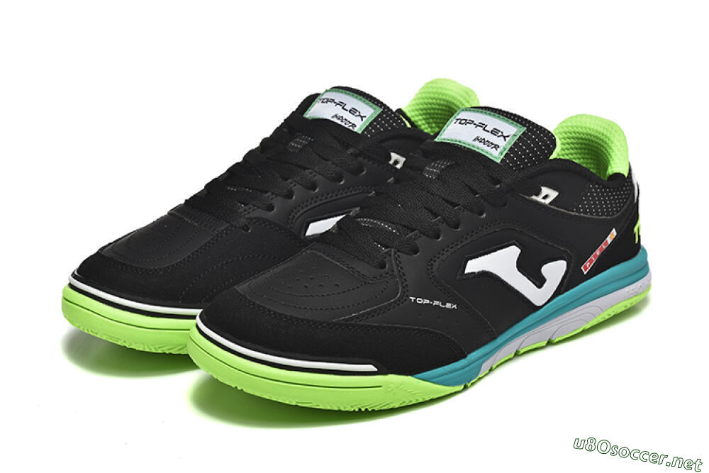 Men's Joma Top Flex IC Football Shoes - Black/White/Yellow 5