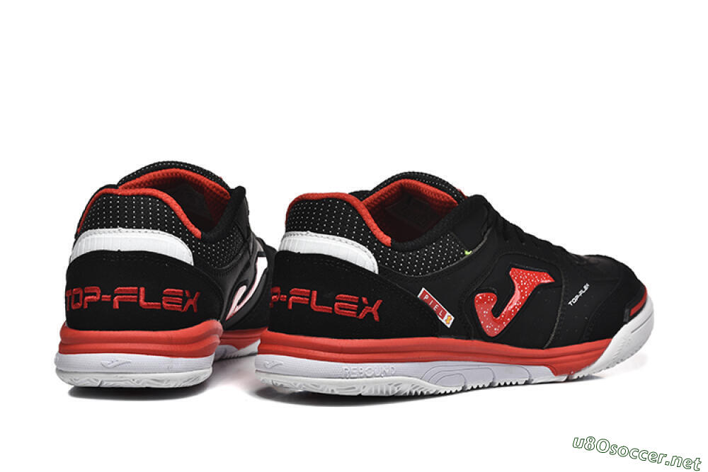 Men's Joma Top Flex IC Football Shoes - Black/Red/White 9