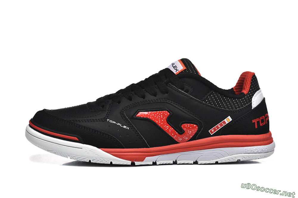 Men's Joma Top Flex IC Football Shoes - Black/Red/White 0