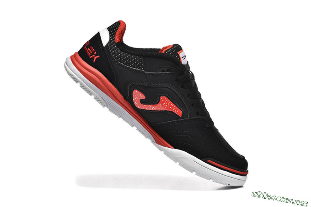 Men's Joma Top Flex IC Football Shoes - Black/Red/White 7