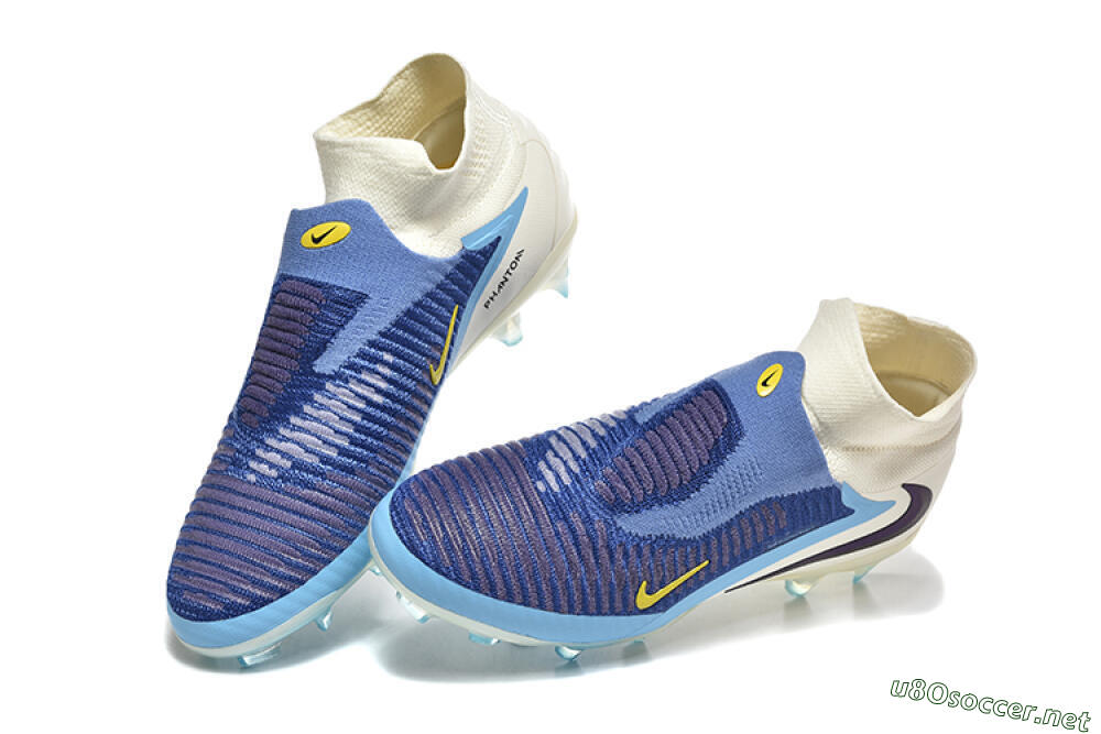 Men's Nike Phantom 6 Elite FG Football Boots - Blue/White/Black 6