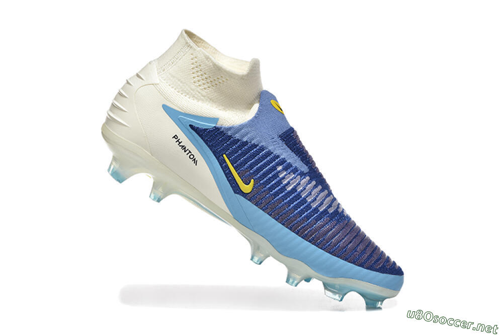 Men's Nike Phantom 6 Elite FG Football Boots - Blue/White/Black 7