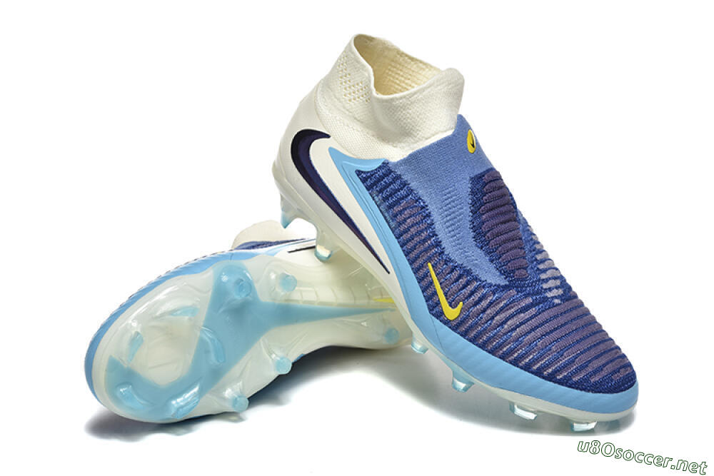 Men's Nike Phantom 6 Elite FG Football Boots - Blue/White/Black 4