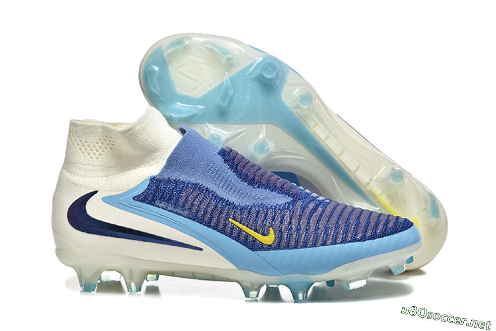 Men's Nike Phantom 6 Elite FG Football Boots - Blue/White/Black 2