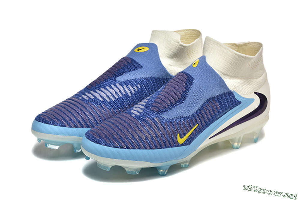 Men's Nike Phantom 6 Elite FG Football Boots - Blue/White/Black 5