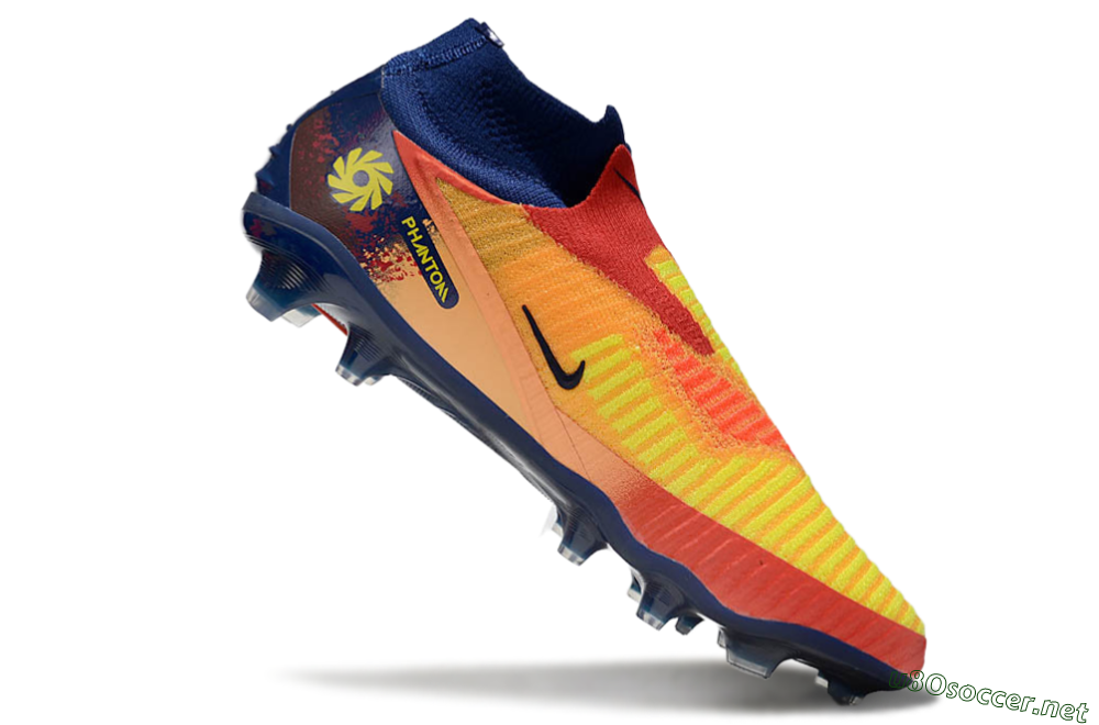 Unisex Nike Phantom 6 Elite FG Football Boots - Red/Yellow/Blue 5