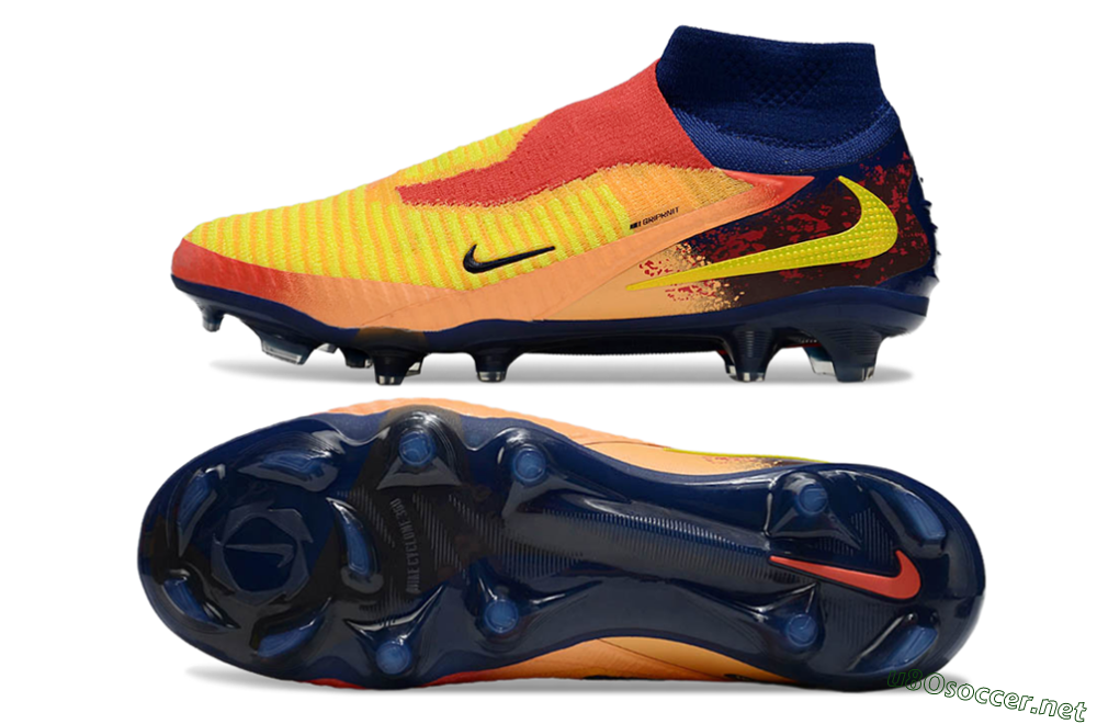 Unisex Nike Phantom 6 Elite FG Football Boots - Red/Yellow/Blue 1