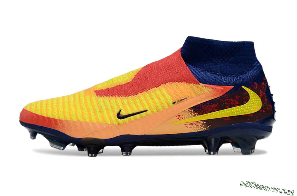 Unisex Nike Phantom 6 Elite FG Football Boots - Red/Yellow/Blue 0