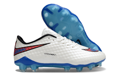 Men's Nike Hypervenom Phantom FG Football Boots - White/Red/Blue