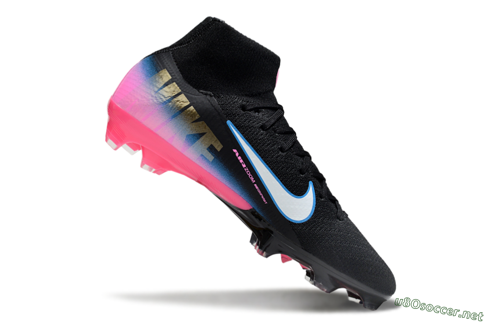 Men's Nike Air Zoom Mercurial Superfly 10 Elite SG Football Boots - Black/White/Pink 4