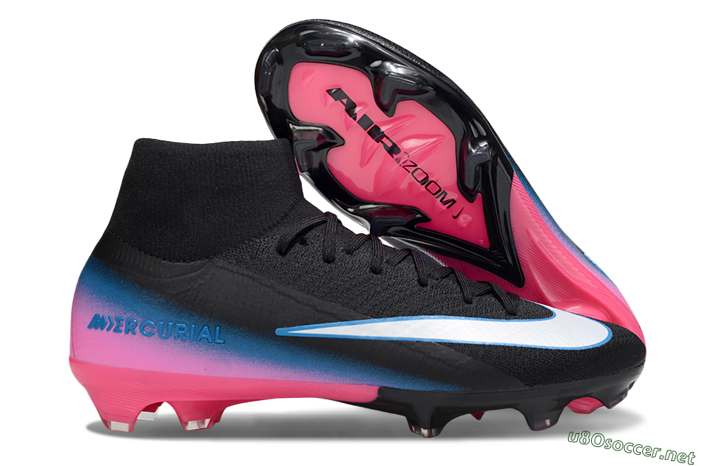 Men's Nike Air Zoom Mercurial Superfly 10 Elite SG Football Boots - Black/White/Pink 2