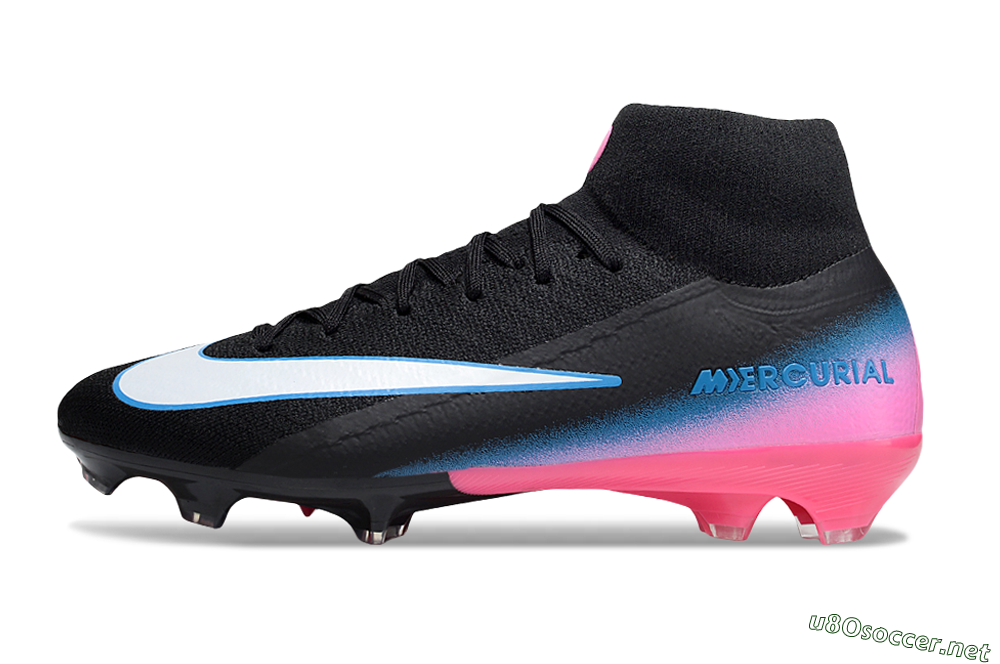 Men's Nike Air Zoom Mercurial Superfly 10 Elite SG Football Boots - Black/White/Pink 0