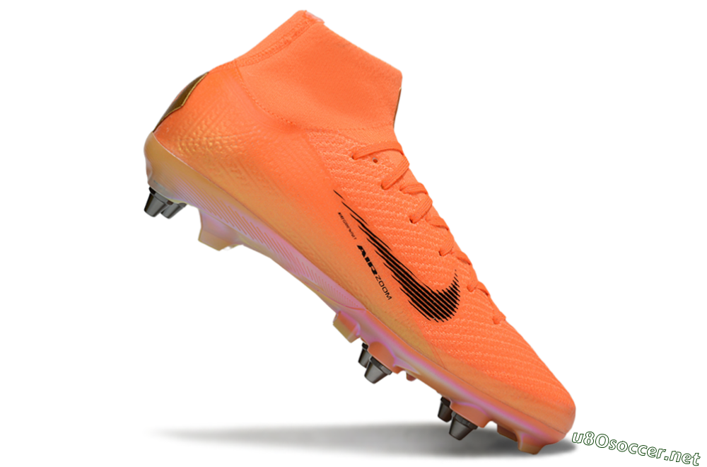Men's Nike Air Zoom Mercurial Superfly 10 Elite SG Football Boots - Red/Black/Gold 4