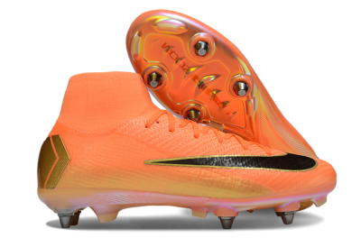 Men's Nike Air Zoom Mercurial Superfly 10 Elite SG Football Boots - Red/Black/Gold