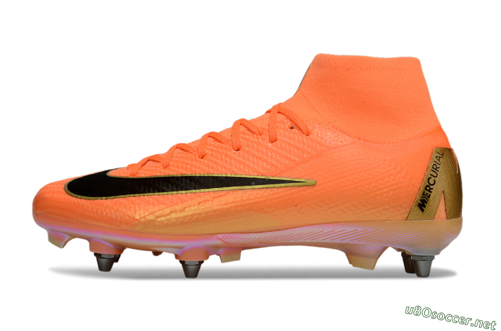 Men's Nike Air Zoom Mercurial Superfly 10 Elite SG Football Boots - Red/Black/Gold 0