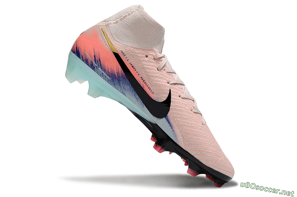 Unisex Nike Air Zoom Mercurial Superfly 10 Elite FG Football Boots - Pink/Black/Gold 4