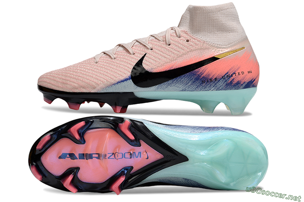Unisex Nike Air Zoom Mercurial Superfly 10 Elite FG Football Boots - Pink/Black/Gold 1