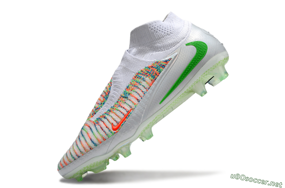 Unisex Nike Phantom 6 Elite FG Football Boots - White/Red/Yellow 5