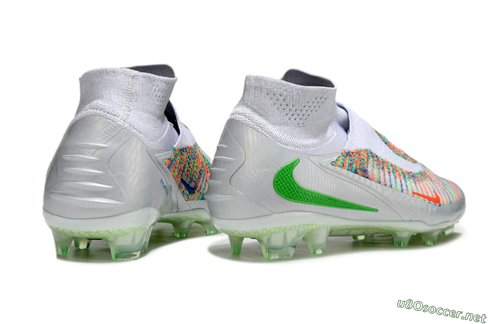 Unisex Nike Phantom 6 Elite FG Football Boots - White/Red/Yellow 6