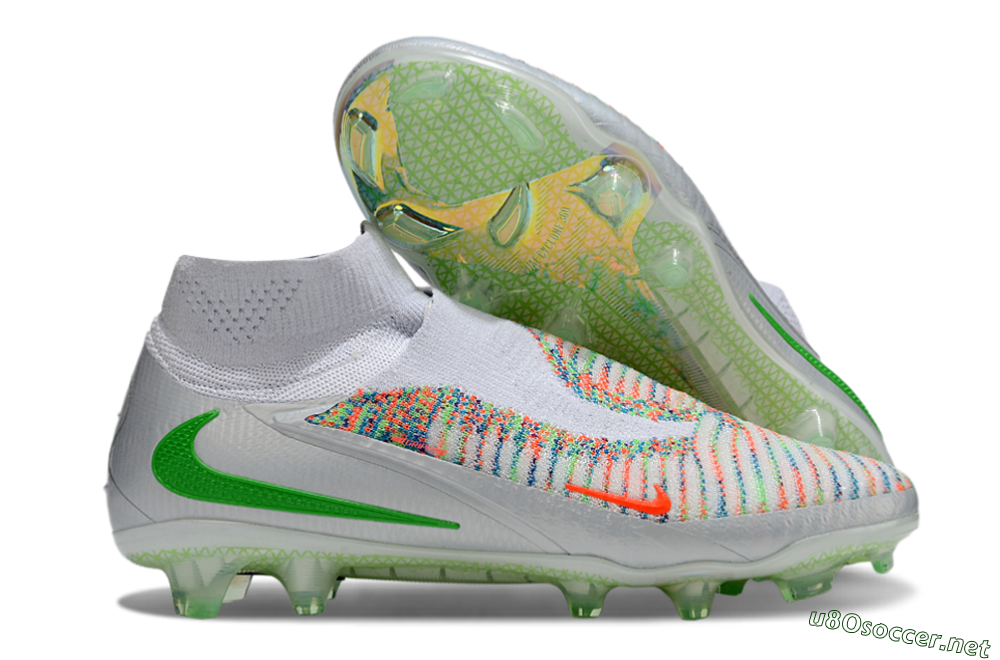 Unisex Nike Phantom 6 Elite FG Football Boots - White/Red/Yellow 2