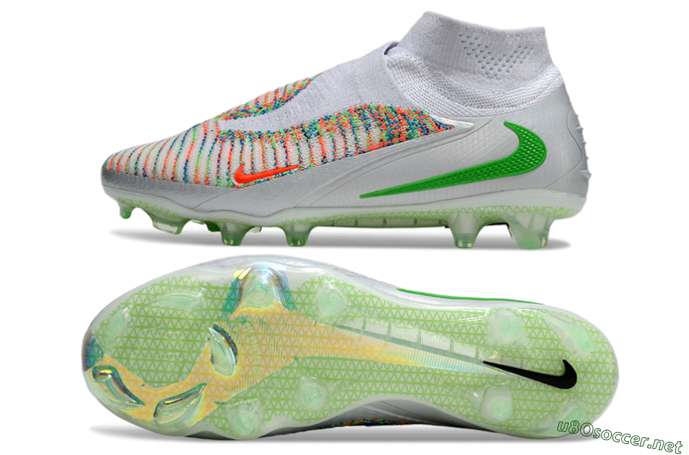 Unisex Nike Phantom 6 Elite FG Football Boots - White/Red/Yellow 1