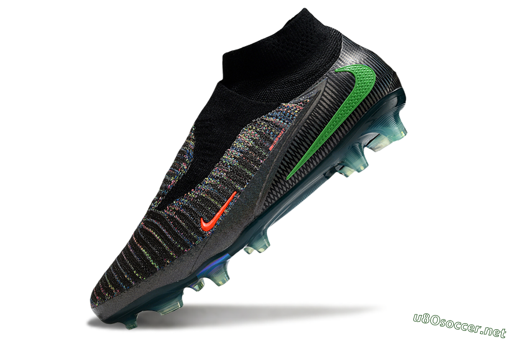 Unisex Nike Phantom 6 Elite FG Football Boots - Black/Yellow/Red 5
