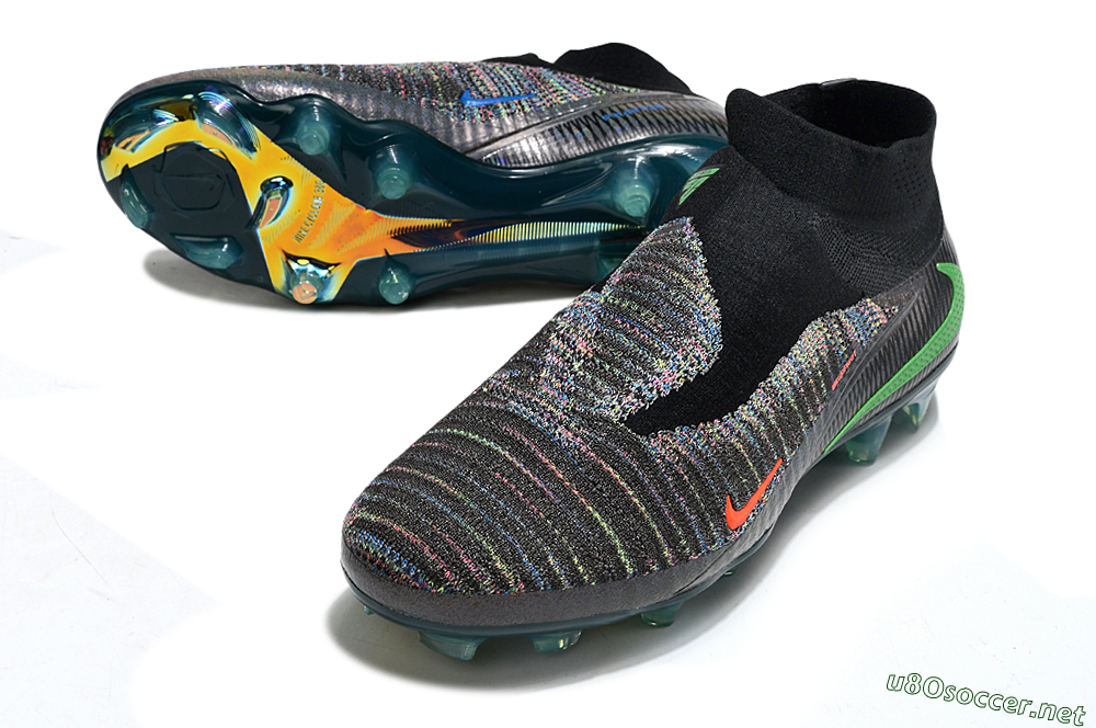 Unisex Nike Phantom 6 Elite FG Football Boots - Black/Yellow/Red 3