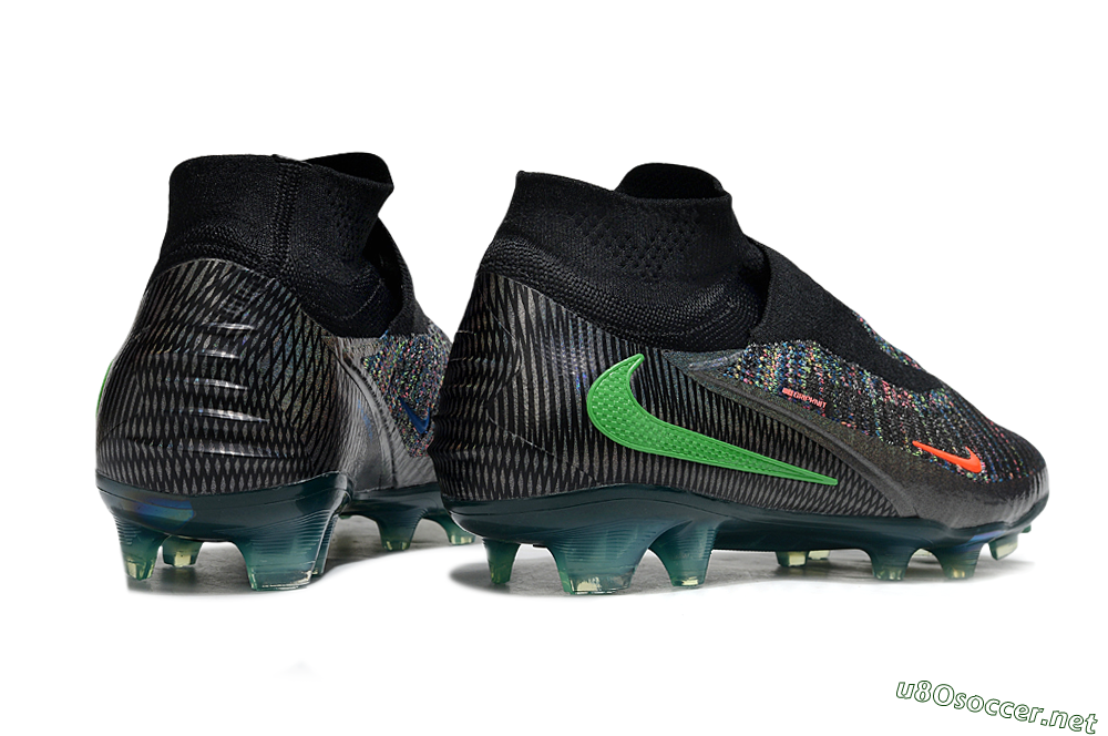 Unisex Nike Phantom 6 Elite FG Football Boots - Black/Yellow/Red 6