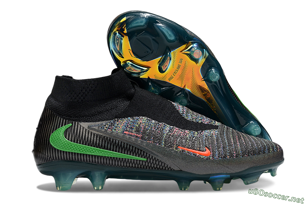 Unisex Nike Phantom 6 Elite FG Football Boots - Black/Yellow/Red 2