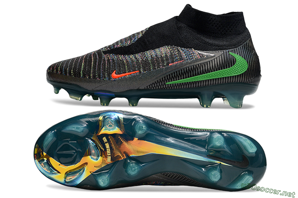 Unisex Nike Phantom 6 Elite FG Football Boots - Black/Yellow/Red 1