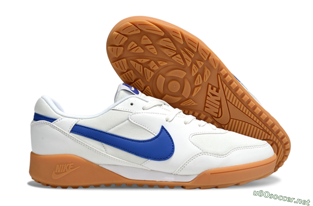 Unisex Nike Terra Manta TF Football Shoes - White/Blue/Brown 2