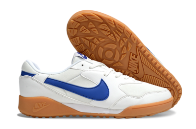 Unisex Nike Terra Manta TF Football Shoes - White/Blue/Brown