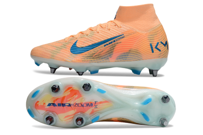 Men's Nike Air Zoom Mercurial Superfly 10 Elite SG Football Boots - Pink/Blue/Whtie