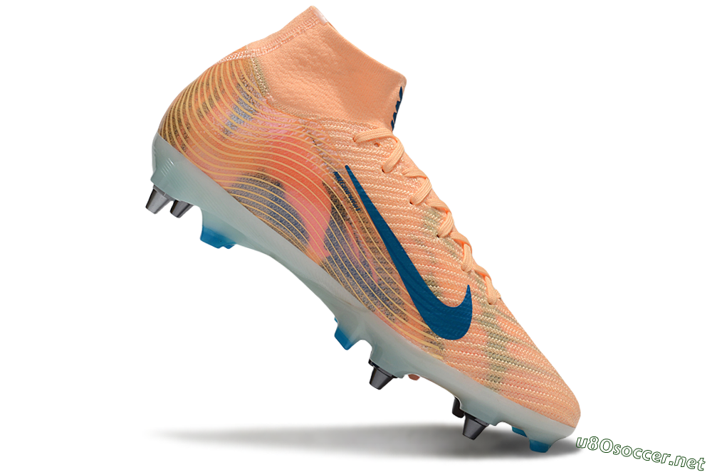 Men's Nike Air Zoom Mercurial Superfly 10 Elite SG Football Boots - Pink/Blue/Whtie 4