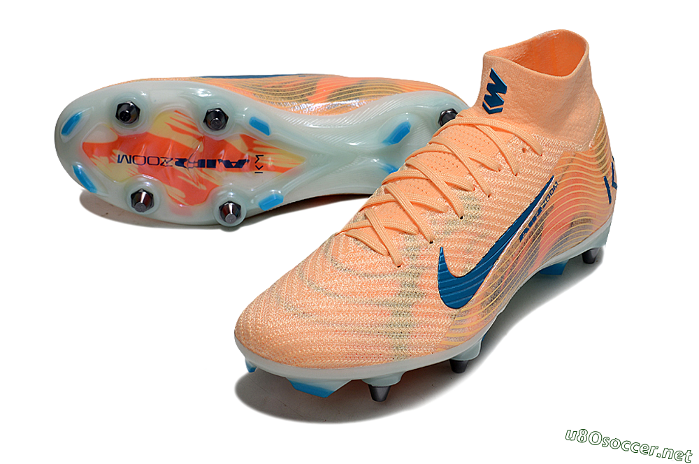 Men's Nike Air Zoom Mercurial Superfly 10 Elite SG Football Boots - Pink/Blue/Whtie 3