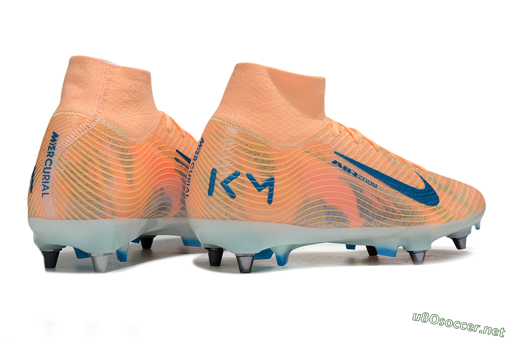 Men's Nike Air Zoom Mercurial Superfly 10 Elite SG Football Boots - Pink/Blue/Whtie 6