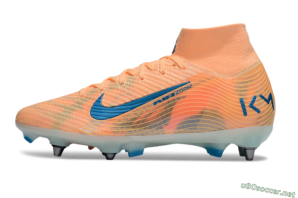 Men's Nike Air Zoom Mercurial Superfly 10 Elite SG Football Boots - Pink/Blue/Whtie 0