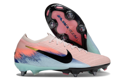 Unisex Nike Air Zoom Mercurial Vapor 16 Elite SG Football Boots - Pink/Black/Jade