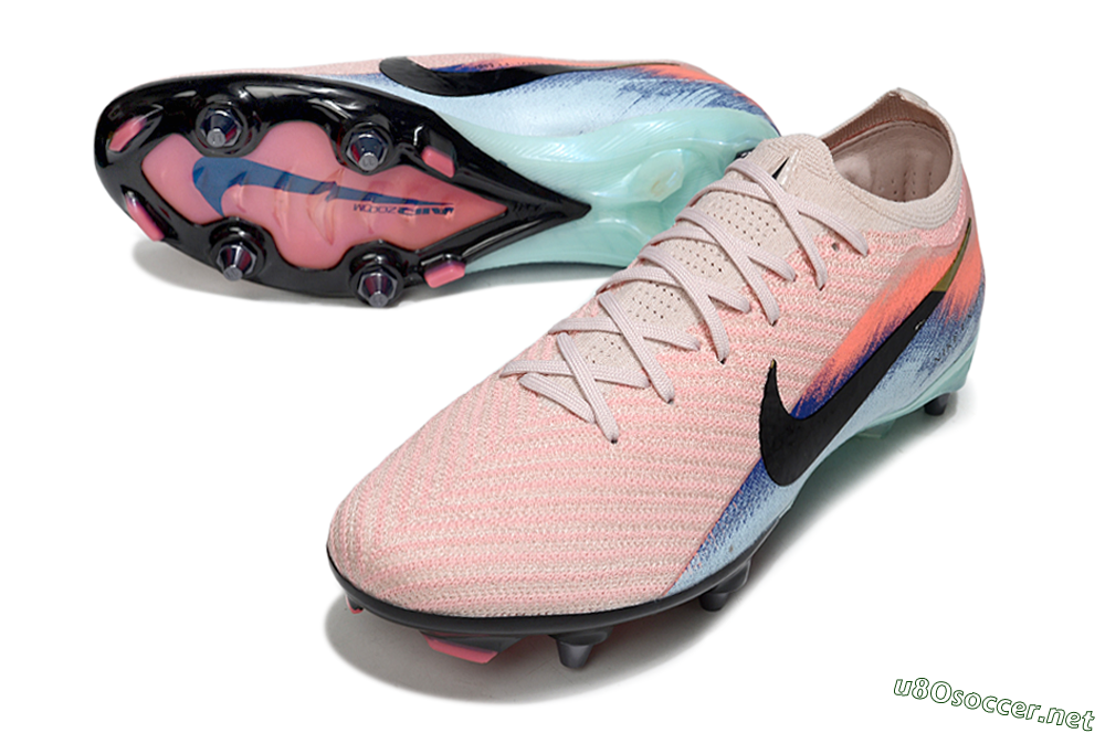 Unisex Nike Air Zoom Mercurial Vapor 16 Elite SG Football Boots - Pink/Black/Jade 3