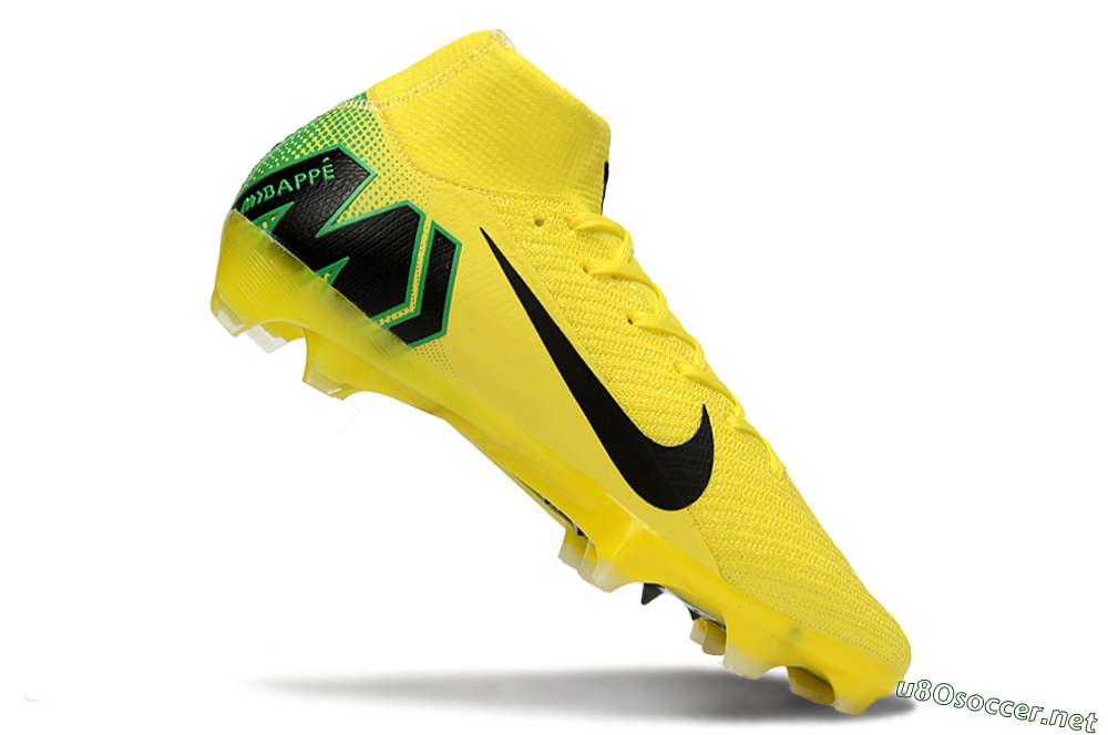 Unisex Nike Air Zoom Mercurial Superfly 10 Elite FG Football Boots - Yellow/Black/Green 4