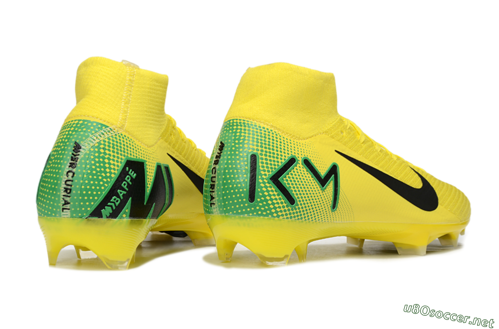 Unisex Nike Air Zoom Mercurial Superfly 10 Elite FG Football Boots - Yellow/Black/Green 6