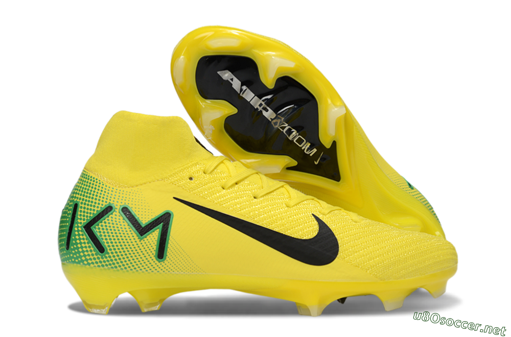 Unisex Nike Air Zoom Mercurial Superfly 10 Elite FG Football Boots - Yellow/Black/Green 2