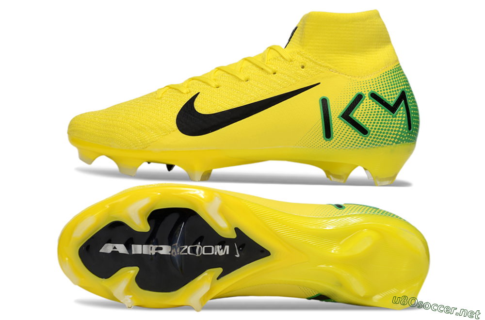 Unisex Nike Air Zoom Mercurial Superfly 10 Elite FG Football Boots - Yellow/Black/Green 1
