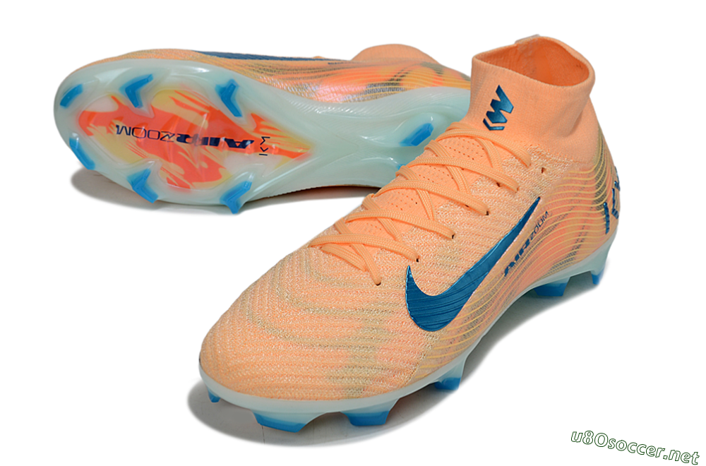 Unisex Nike Air Zoom Mercurial Superfly 10 Elite FG Football Boots - Pink/Blue/Whtie 3